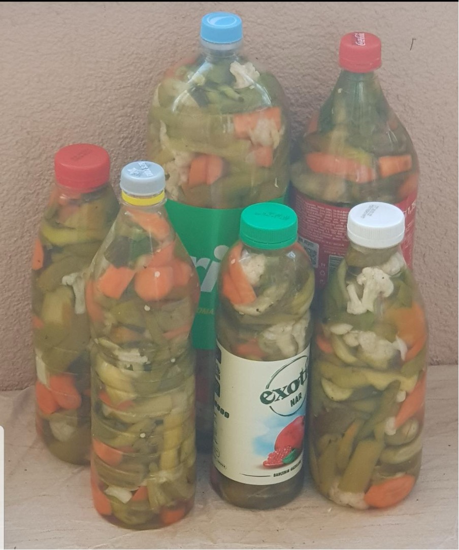 Homemade pickles as a Mouneh