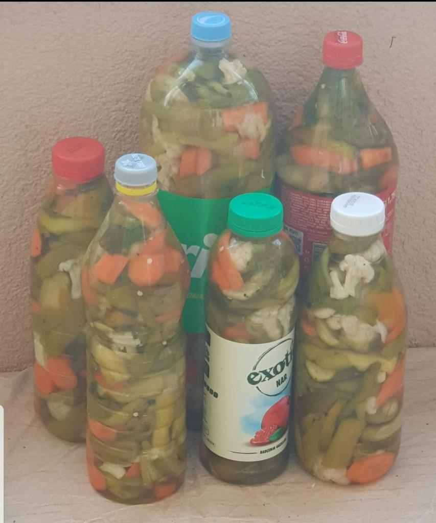 Homemade pickles as a Mouneh